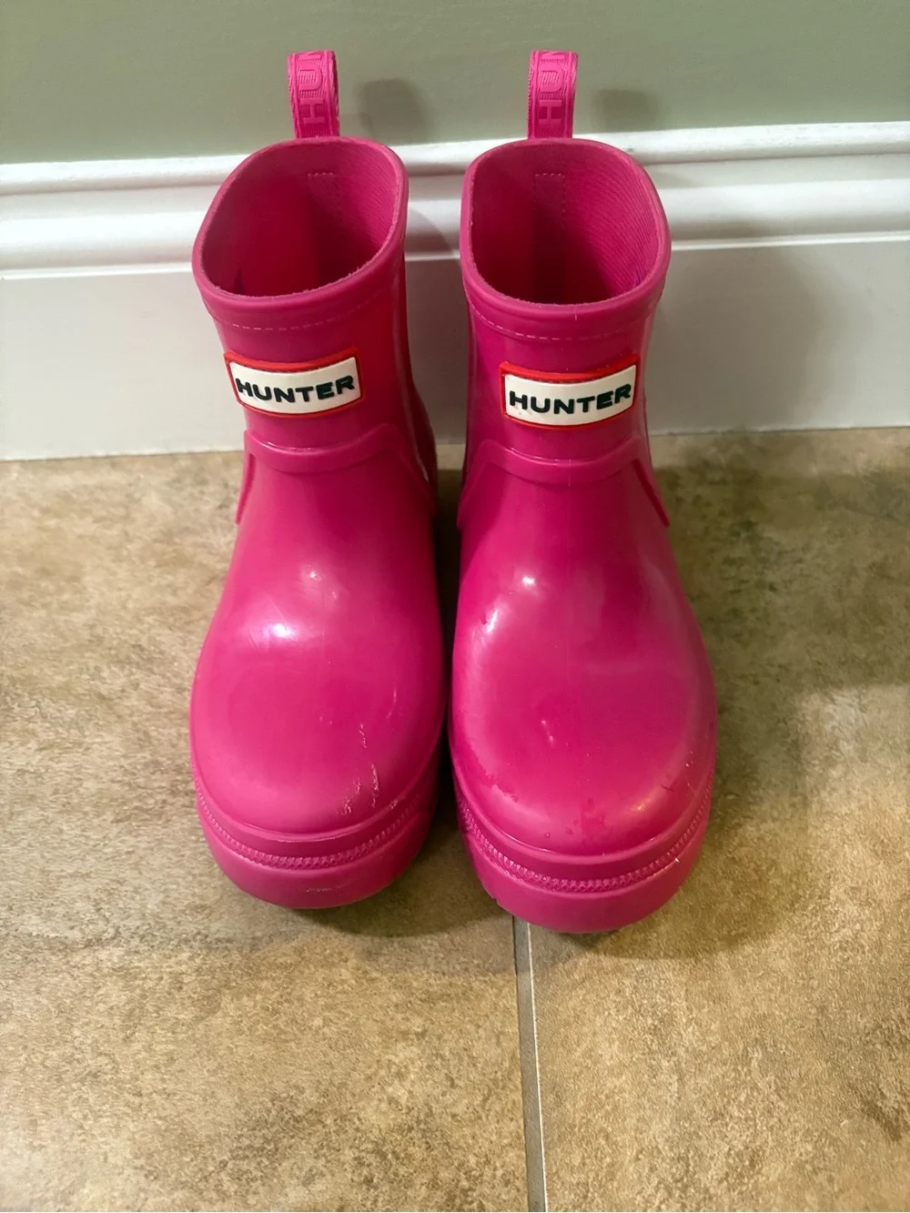 Hunter Kids Hot Pink Waterproof Rain Boots